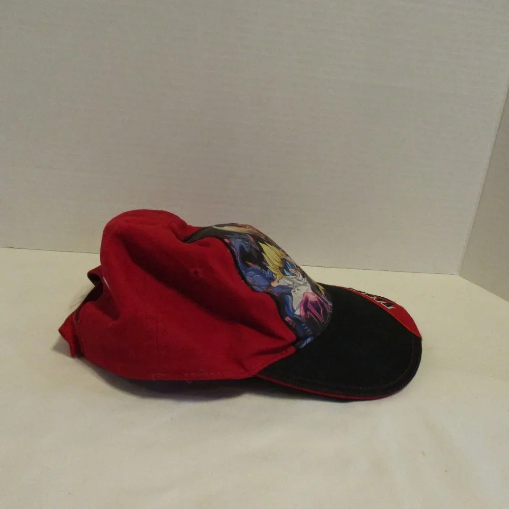 Bakugan Hat Youth Boy Red White Black Adjustable Outdoors Summer Beach Pool Hat